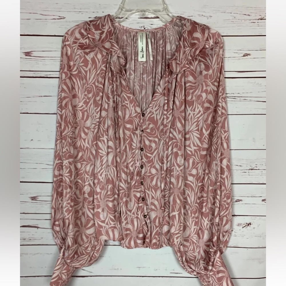 Anthropologie Florence Balducci Women's S Small Femme Collared Long Sleeve Top